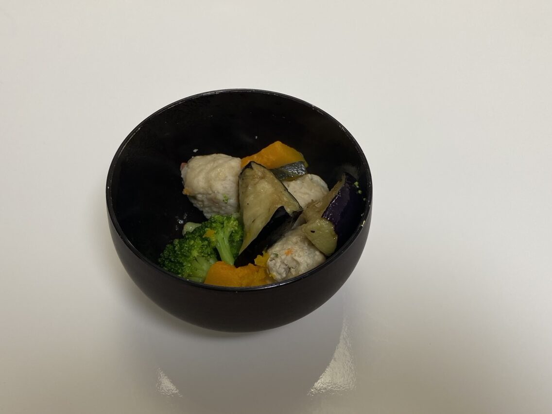 電子レンジ加熱した具材の画像